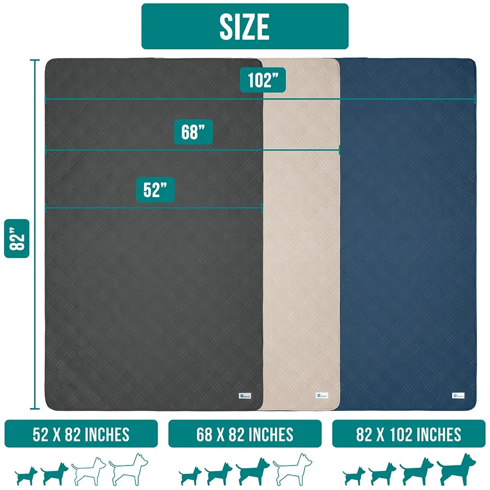 Waterproof Couch Cover for Dogs, Waterproof Pet Blanket, Reversible Furniture Cover Sofa Protector for Pet Cat Bed, Washable Waterproof Blanket Dog Cover for Couch Seat, 68X82 Blue