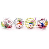 WhiskerWheel Caged Mouse Rolling Ball Toy for Cats & Dogs