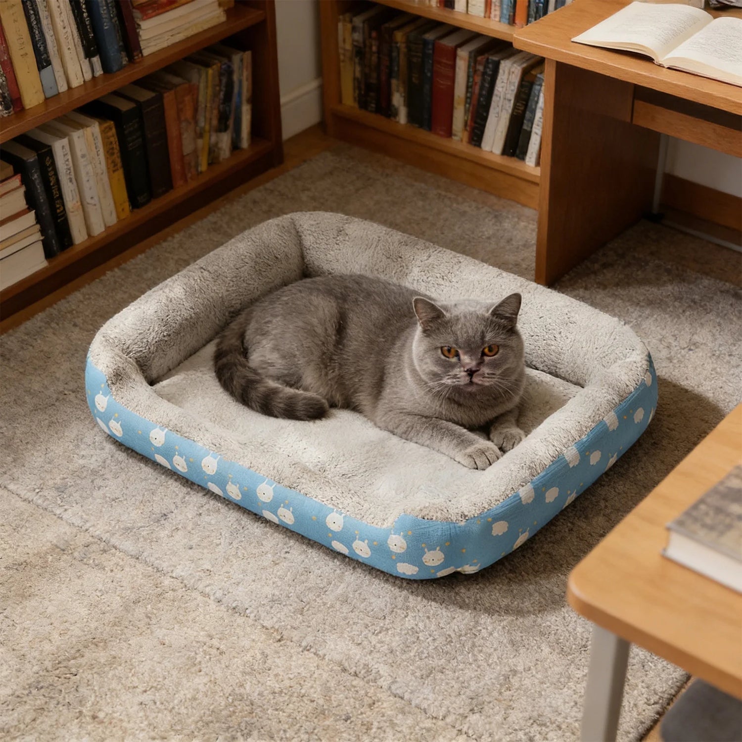 Warm Orthopedic Pet Bed Soft Sofa Mat Machine Washable Crate Pad All Season Cozy Pet Furniture for Indoor Dogs and Cats