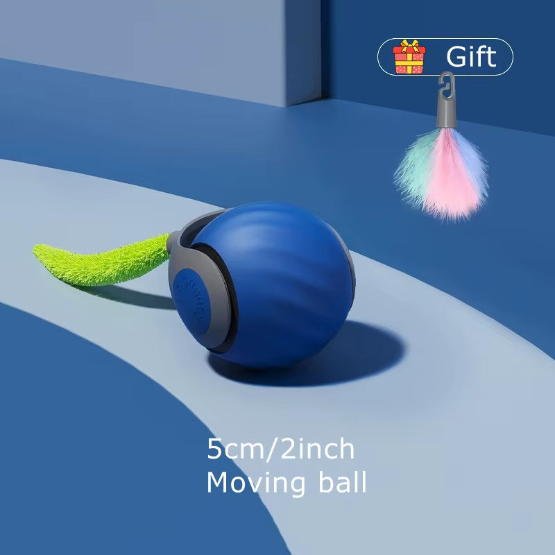 Bouncing Ball Pet Toy Smart Automatic Self Moving Ball Interactive Cat Play Toys Jumping USB Ball Bite Resistant for Dog Puppy