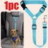 Solid Color Pet Car Seat Belt Nylon Lead Leash Backseat Safety Belt Adjustable Dogs Harness Collar Pet Accessories