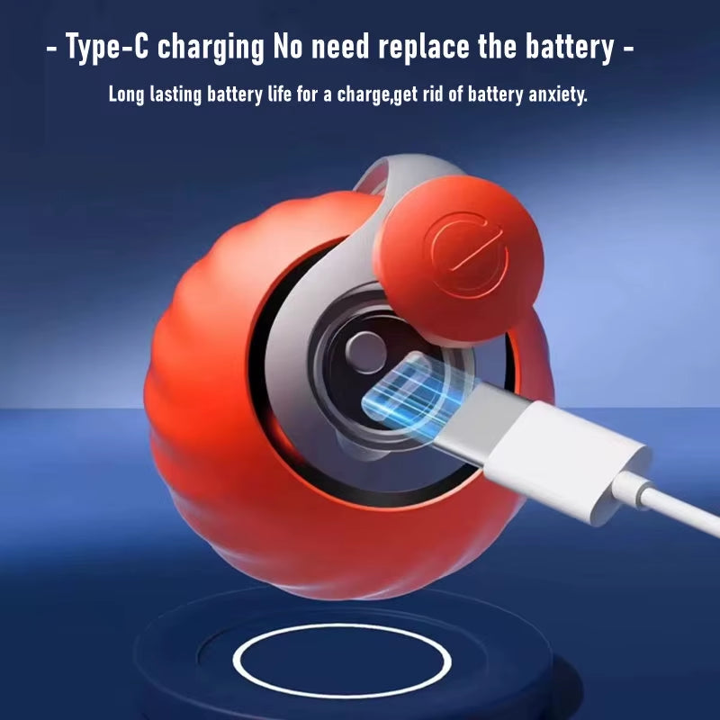 Bouncing Ball Pet Toy Smart Automatic Self Moving Ball Interactive Cat Play Toys Jumping USB Ball Bite Resistant for Dog Puppy