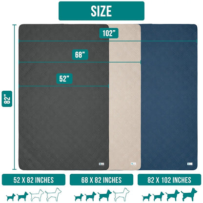 Waterproof Couch Cover for Dogs, Waterproof Pet Blanket, Reversible Furniture Cover Sofa Protector for Pet Cat Bed, Washable Waterproof Blanket Dog Cover for Couch Seat, 52X82 Blue