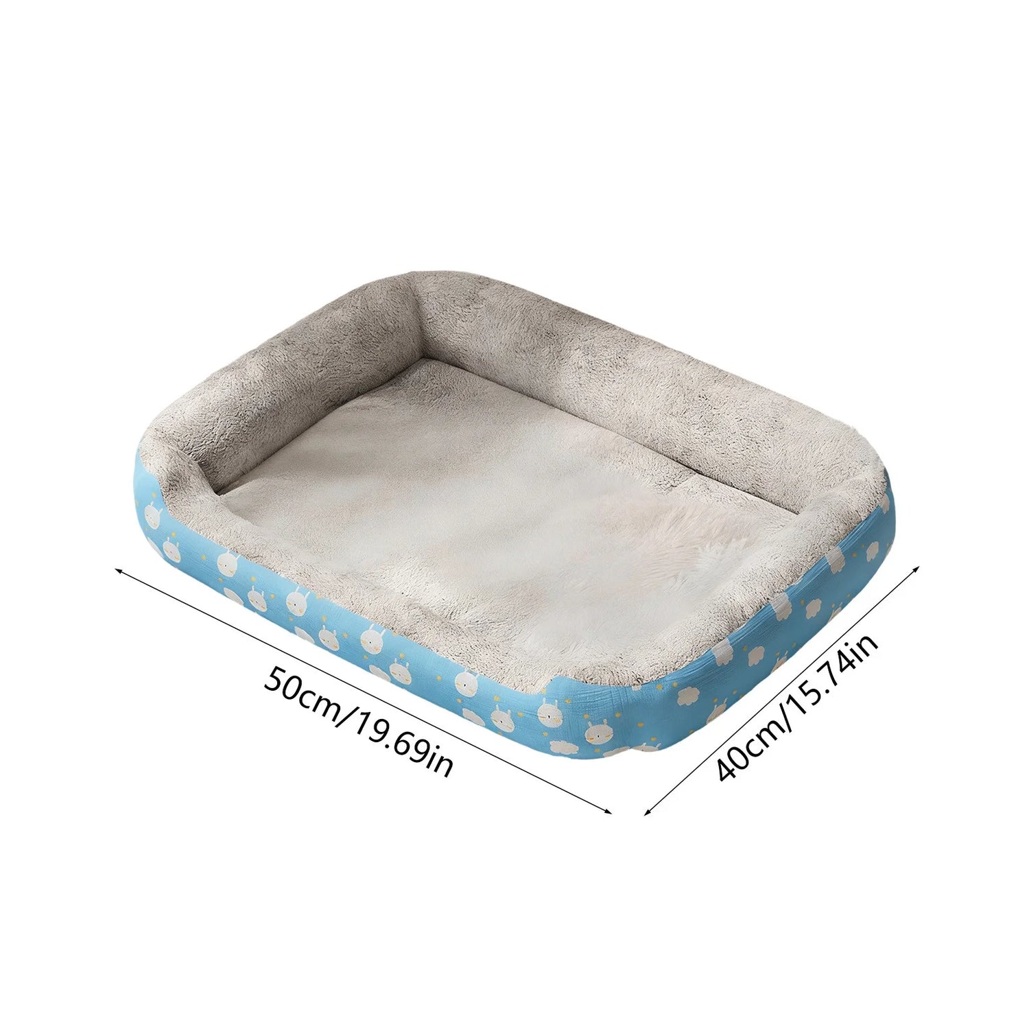 Warm Orthopedic Pet Bed Soft Sofa Mat Machine Washable Crate Pad All Season Cozy Pet Furniture for Indoor Dogs and Cats