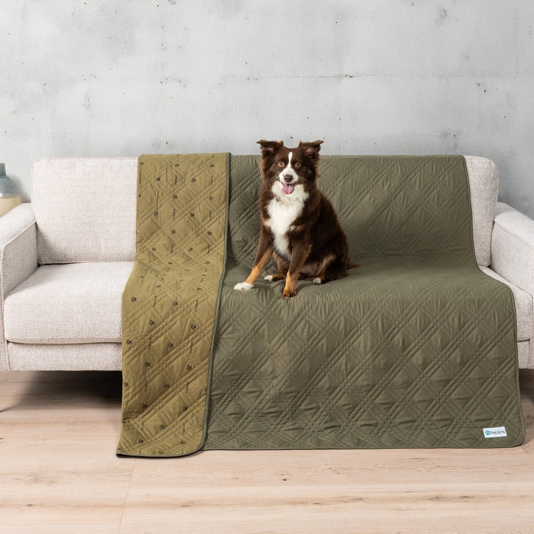 Waterproof Couch Cover for Dogs, Waterproof Pet Blanket, Reversible Furniture Cover Sofa Protector for Pet Cat Bed, Washable Waterproof Blanket Dog Cover for Couch Seat, 30X70 Green
