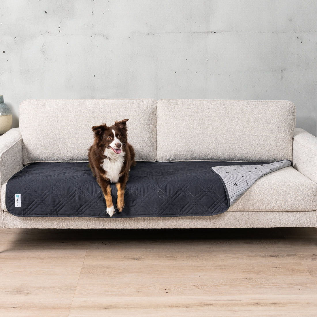 Waterproof Couch Cover for Dogs, Waterproof Pet Blanket, Reversible Furniture Cover Sofa Protector for Pet Cat Bed, Washable Waterproof Blanket Dog Cover for Couch Seat, 30X70 Gray