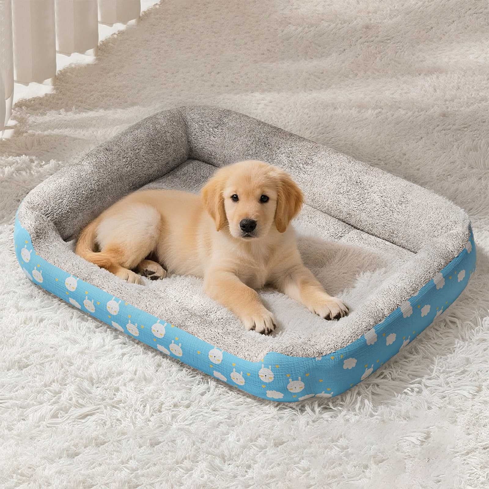 Warm Orthopedic Pet Bed Soft Sofa Mat Machine Washable Crate Pad All Season Cozy Pet Furniture for Indoor Dogs and Cats