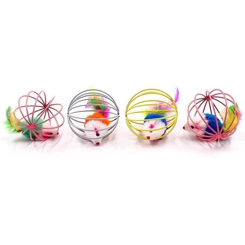 Funny Caged Mouse Pet Toy Rat Ball for Cat Dog Pet Novelty Toy Pet Supplies