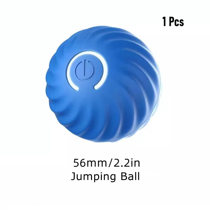 Bouncing Ball Pet Toy Smart Automatic Self Moving Ball Interactive Cat Play Toys Jumping USB Ball Bite Resistant for Dog Puppy