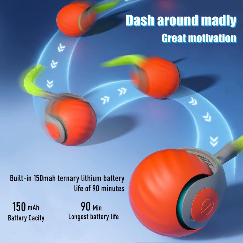 Bouncing Ball Pet Toy Smart Automatic Self Moving Ball Interactive Cat Play Toys Jumping USB Ball Bite Resistant for Dog Puppy